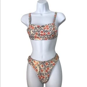 ROMWE Two Piece Floral Bikini Size S